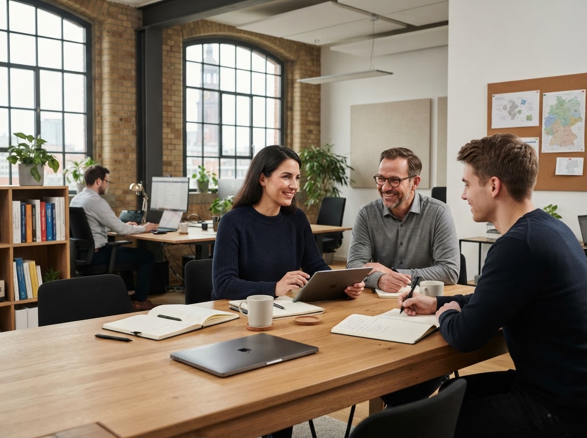Burger Invest team reviewing AI-driven portfolio risk data